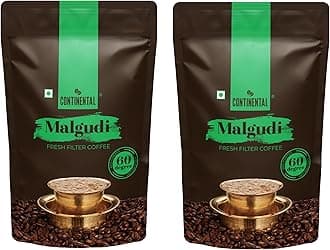 Filter Coffee 500gm Pouch (PACK OF 2) | (53% Coffee - 47% Chicory) | Traditional South Indian Filter Coffee Powder | Freshly Roasted Ground Coffee | 500gm*2-1KG
