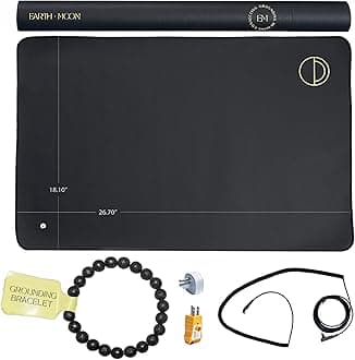 EARTH AND MOONGrounding Mat for Sleeping, Earthing Mat Grounding Pad Universal Starter Kit, Grounding Mats for Overall Wellbeing, Get Grounded While You Sleep