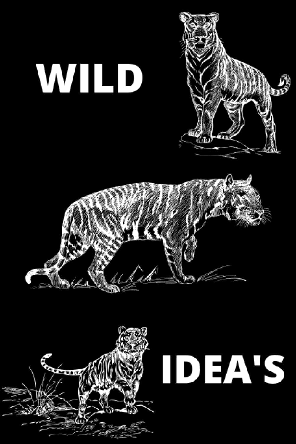 Wild Idea's: Colourful 6x9 blank lined paperback Notebook/Journal