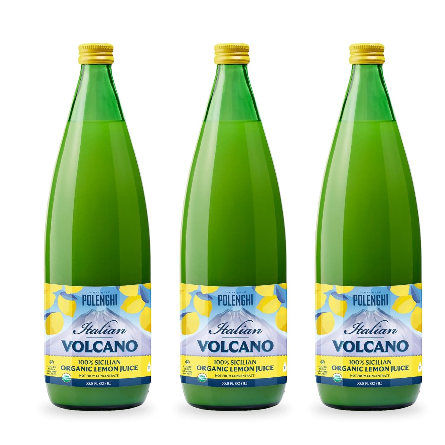 Volcano Juice Lemon Org, 33.8 Fl Oz (Pack of 3)