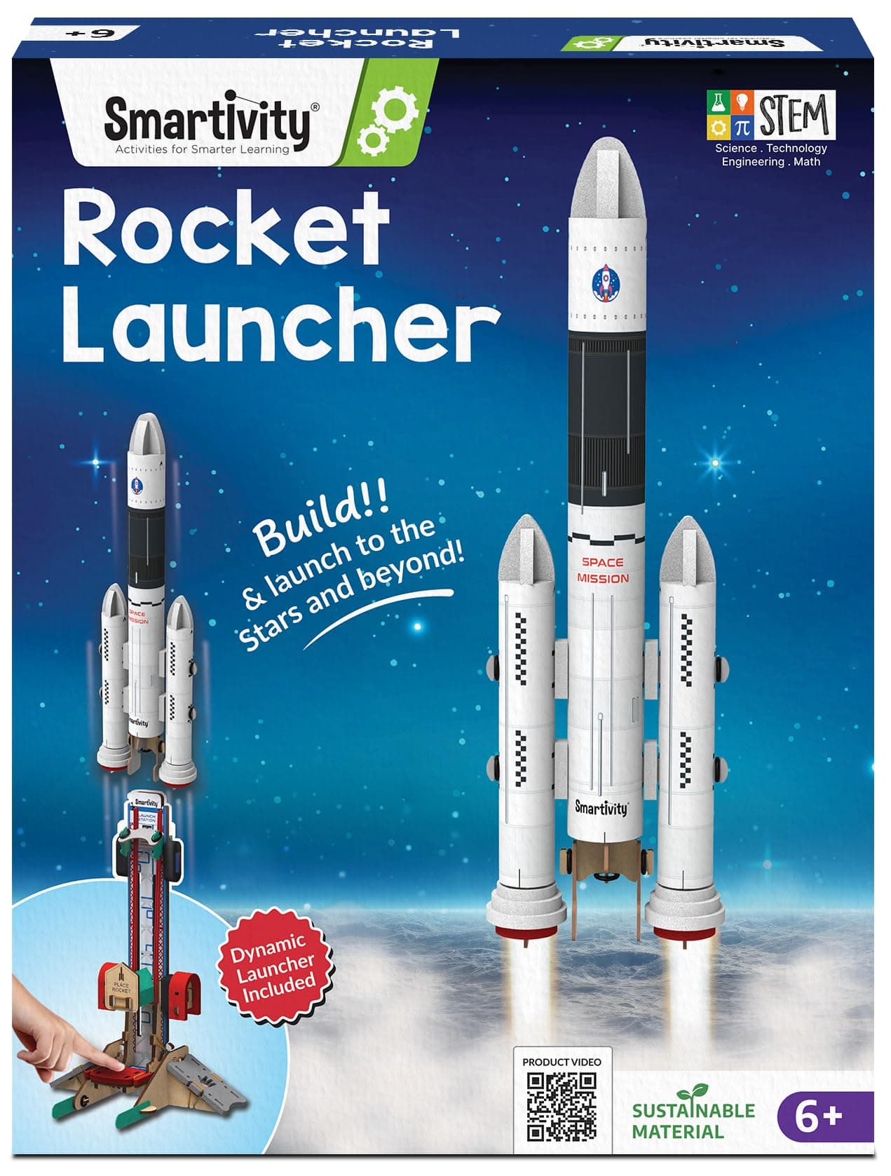Smartivity Rocket Launcher Kit for Kids 6 7, 8, 9, 10, 11, 12 Years Old | Build Your Own Rocket and Launcher | Birthday Gifts for Boys & Girls | DIY STEM Science Toy for Kids 6-12 Years-Multicolor