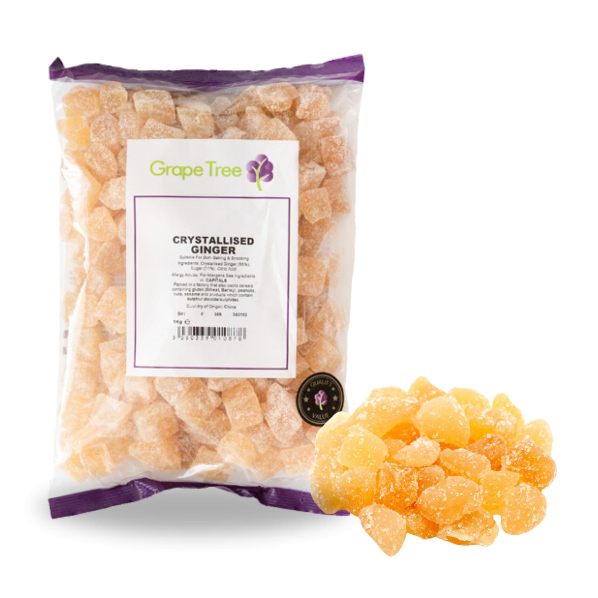Grape Tree Crystallised Ginger 1KG