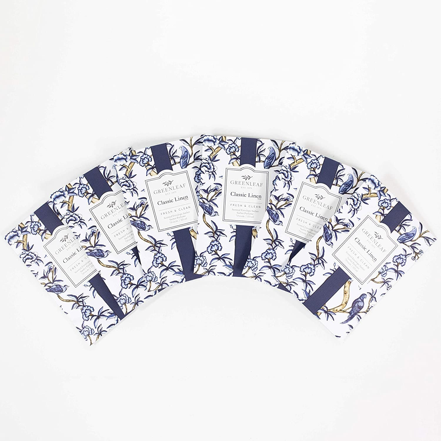 Greenleaf Large Scented Sachet - Classic Linen, 6-Pack
