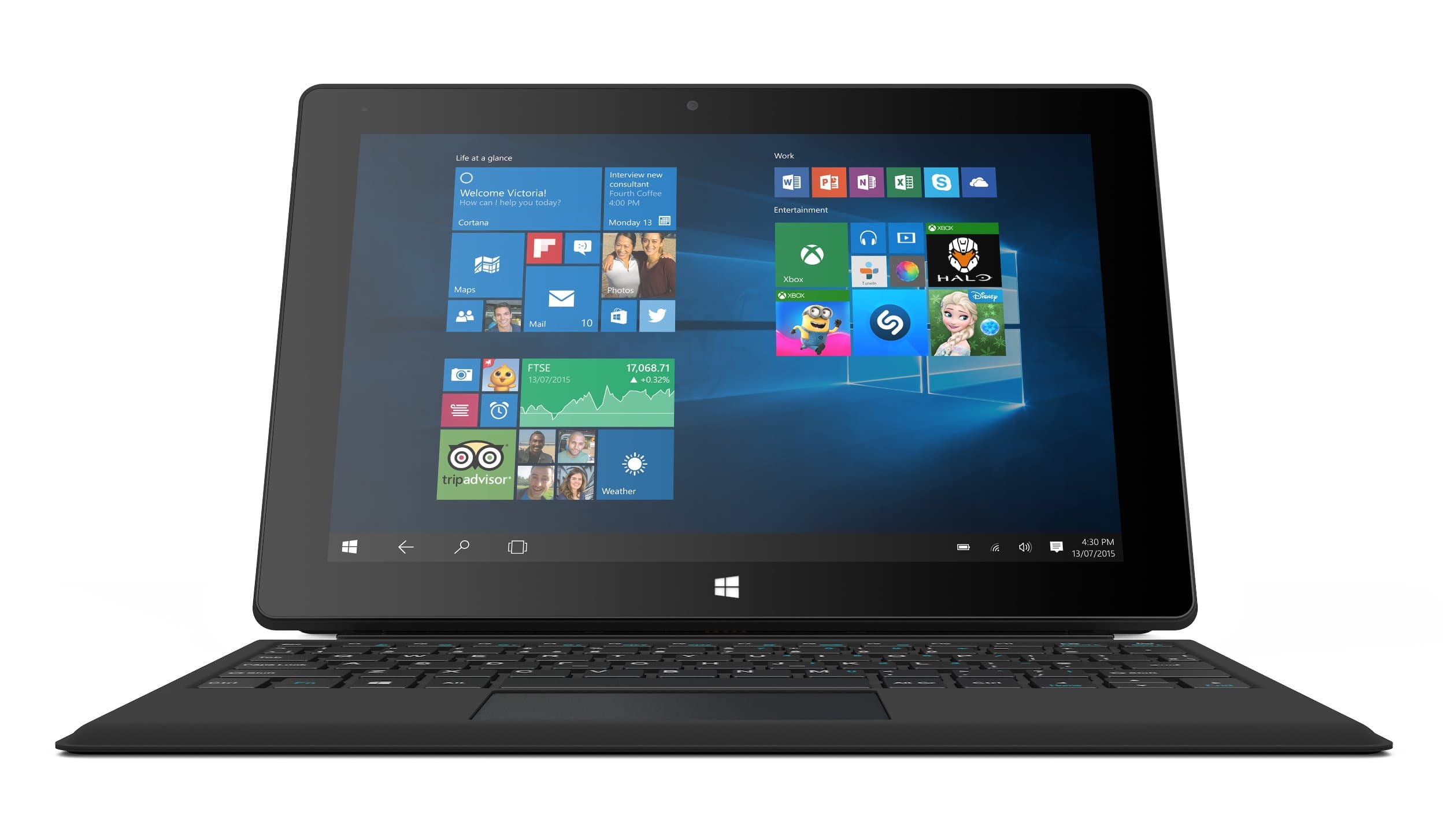 Linx 10V32 10-Inch Tablet with Keyboard (Intel Atom, 2 GB RAM, 32 GB Storage, Windows 10)