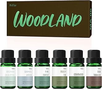MitFlorMitFlor Fragrance Oil, Woodland Set of Scented Oils, Soap & Candle Making Scents, Essential Oils for Diffusers for Home, Christmas Aromatherapy Oil Gift Set, Pine Forest, Cedarwood, Frosty Fir & More