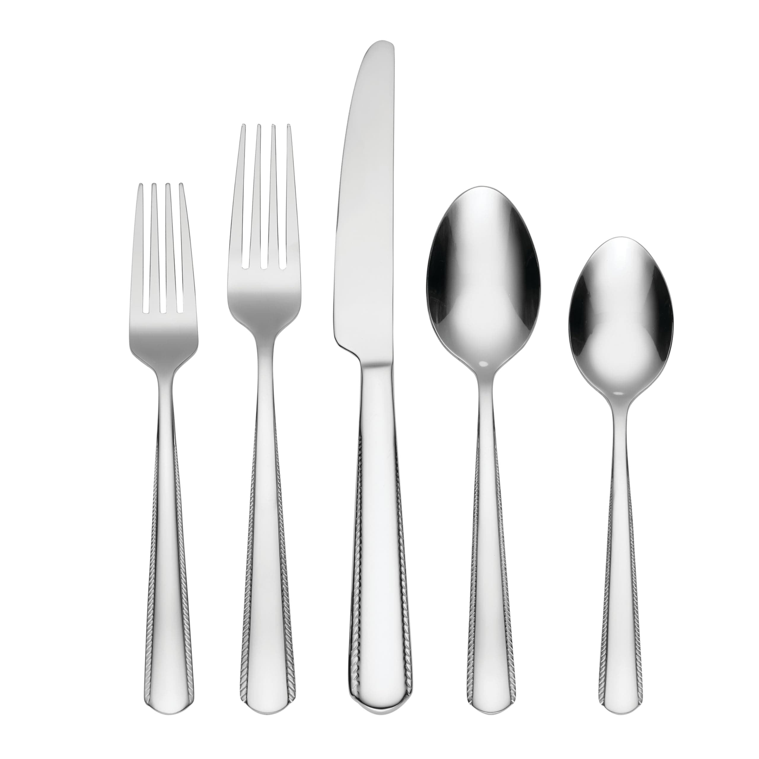 Gable 42 Piece Everyday Flatware Set, Service for 8, 18/0 Stainless Steel