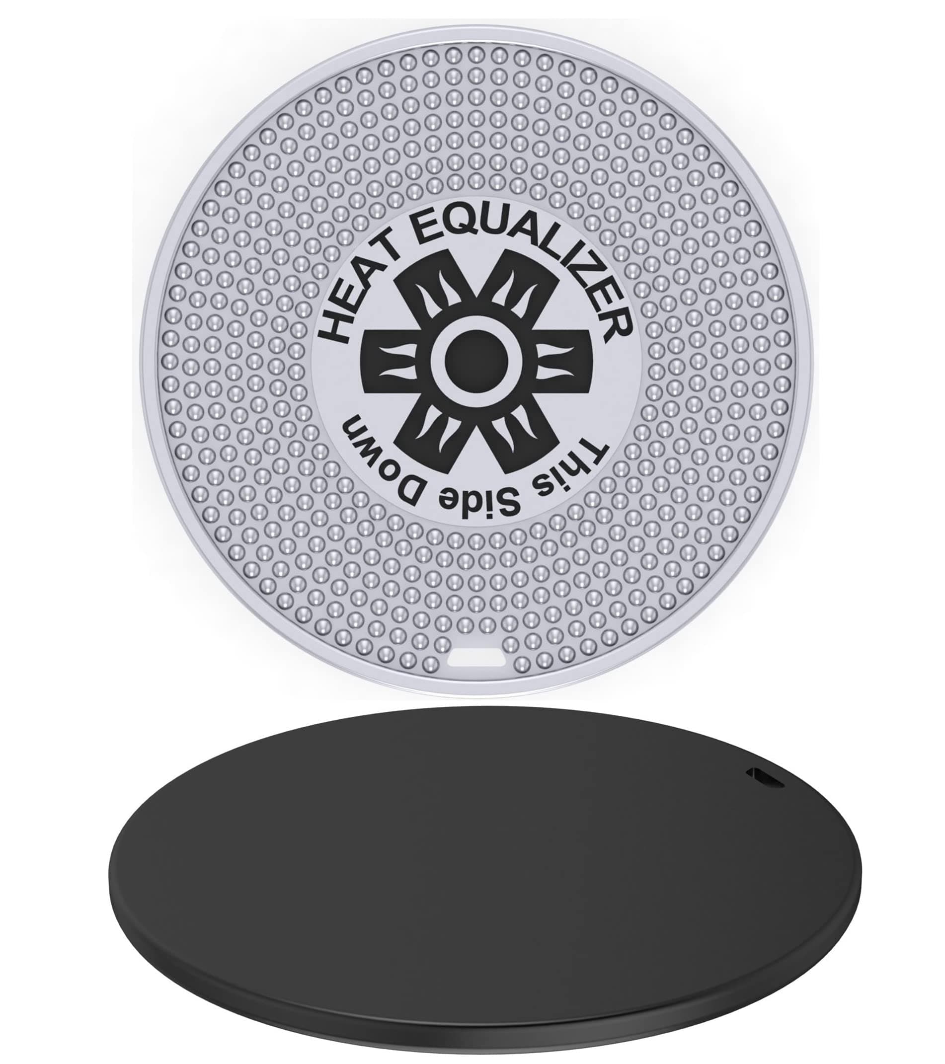 Heat Equalizer-6 inch Black Ceramic Finish Heat Diffuser – Aluminum & Copper Alloy for Gas & Electric Stoves-Hot Plate & Burner Cover-Simmer plate