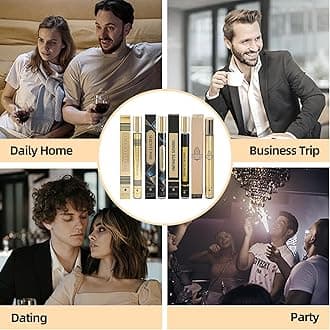 4 Perfumes for Men, Eau de Toilette Gift Set for Men, Scented Perfumes for Men, Ideal for Trying, Gifting, Mixing and Combining, Travel Size Perfume