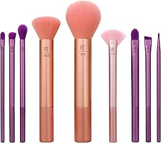 Real Techniques Insta Artist Brush Kit, Face, Cheek & Eye Brush Set, Makeup Brush Kit, For Foundation, Blush, Bronzer, Concealer, & Eyeshadow, Quality Makeup Tools, 9 Piece Mother’s Day Gift Set