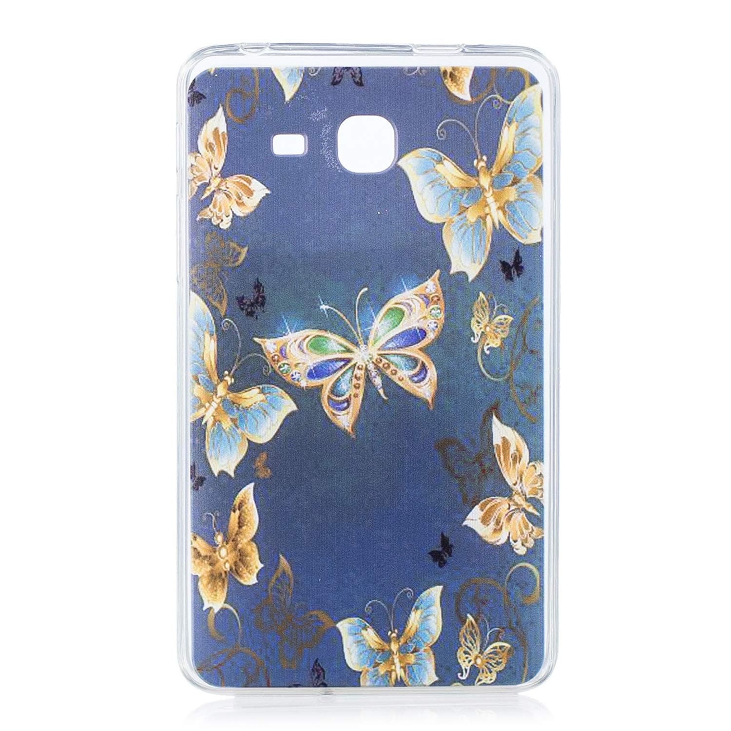 XTstore Silicone Case Compatible with Samsung Galaxy Tab A 7 Inch (SM-T280/T285) - Soft TPU Flexible Anti-Scratch Shock-Resistant Protective Cover Shell for Samsung Tab A6 7.0", Butterfly