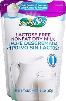 DairySky Lactose Free Milk Powder 11 Oz - Non GMO Fat Free Powdered Milk for Baking & Coffee, Kosher with Protein & Calcium, Great Substitute for Liquid Milk, RBST Hormone - Free - 1 Pack