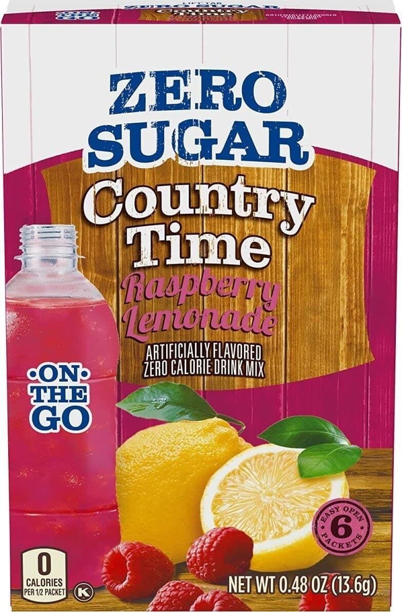 Country Time Zero Sugar Raspberry Lemonade Flavoured Drink Mix,13.6g