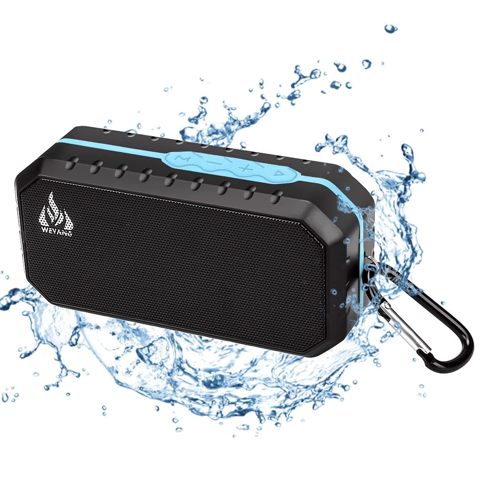 WEYANG Portable Bluetooth Speaker,IP65 Waterproof Wireless Speaker,Wireless Outdoor Bluetooth Speakers,Bluetooth 5.0,Built in micSupport Micro SD/TF Card