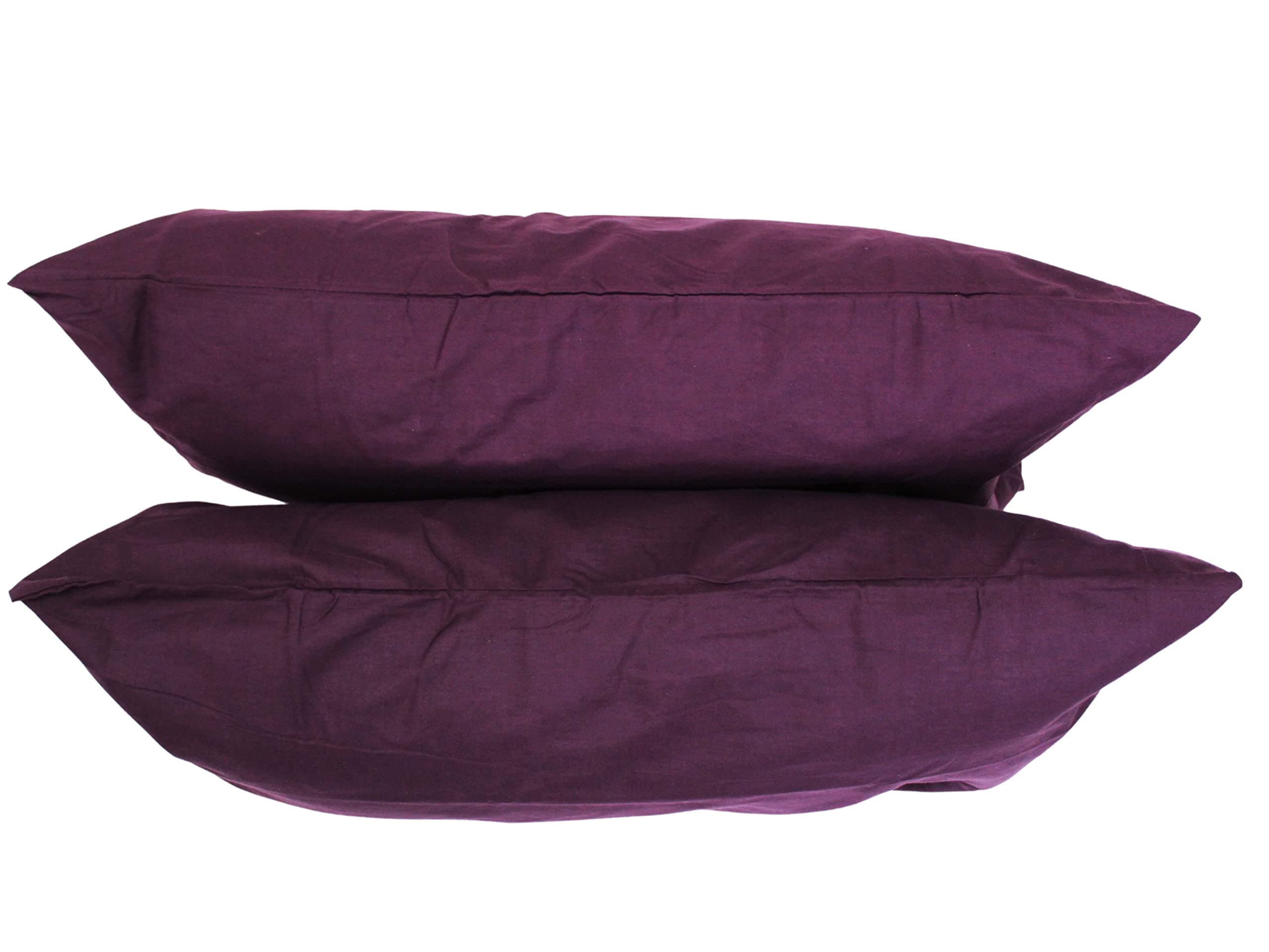 SWANKY HOMEPillowcase 2 pack | 200 Thread Count Soft Cotton Blend | 50 x 75 cm Pillow Case Pair (Plum)