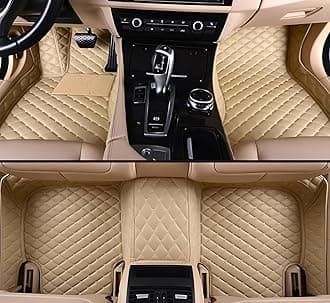 SARAHS Customized car Floor mats -Suitable for 99% of Cars, SUVs, and Trucks - car Pads to Protect Vehicle Interior Floor Accessories (Beige)