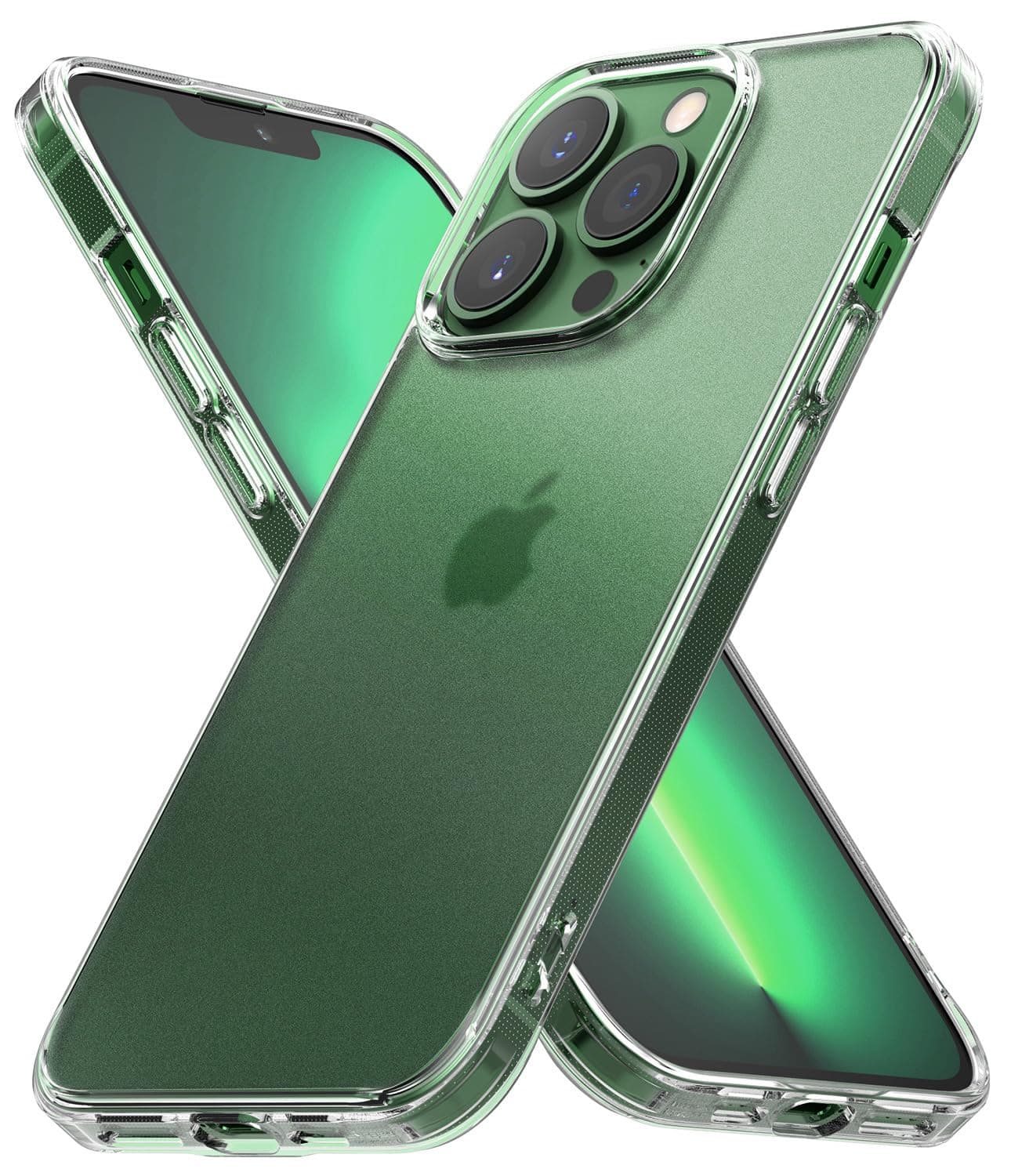 Ringke Fusion Compatible with iPhone 13 Pro Case, Anti-Fingerprint Translucent Hard Frost Back Shockproof Soft TPU Bumper Phone Cover for 6.1-inch (2021) - Matte Clear