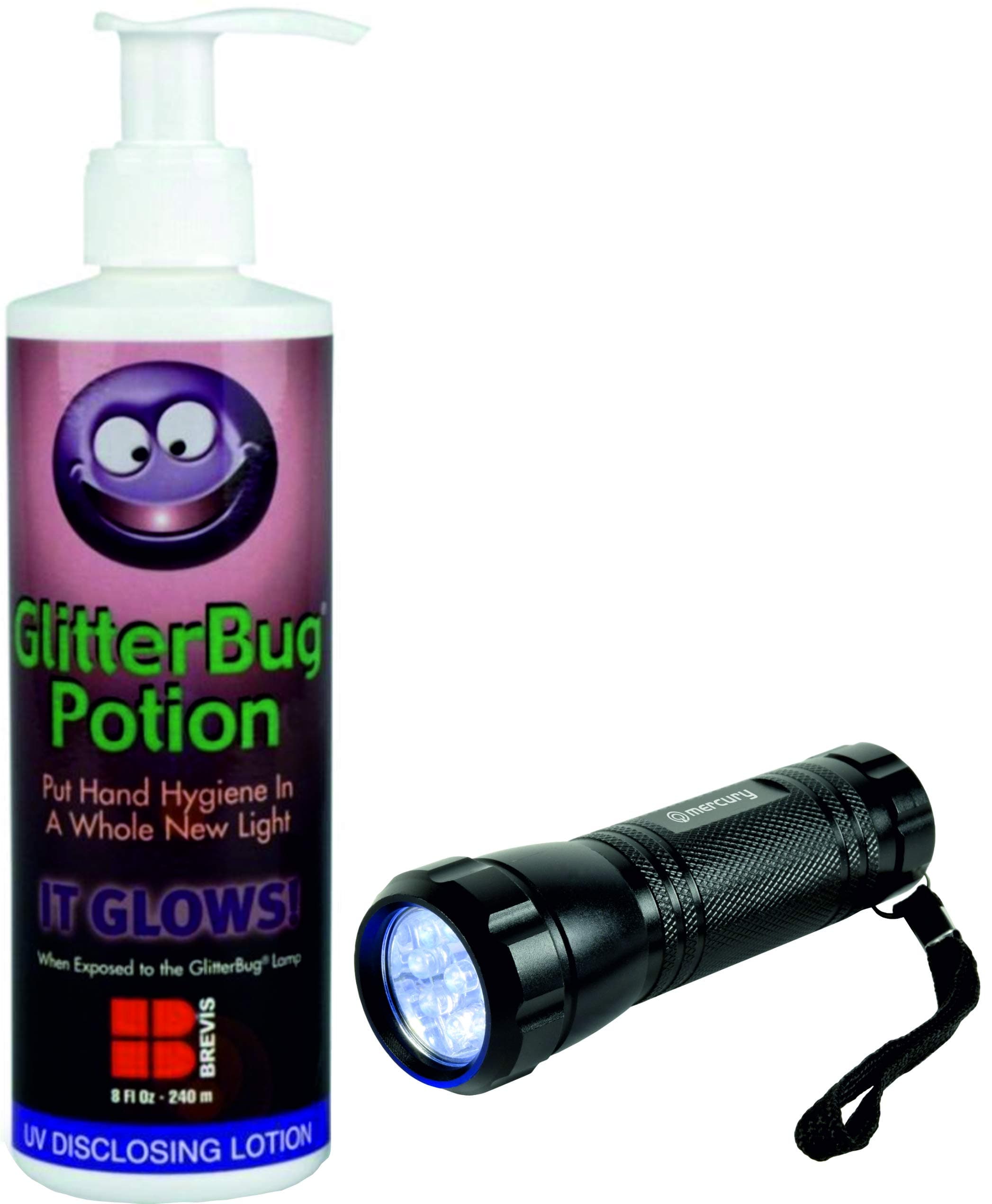 Hand Hygiene Training Kit (9 LED UV TORCH with 240ml UV Potion)