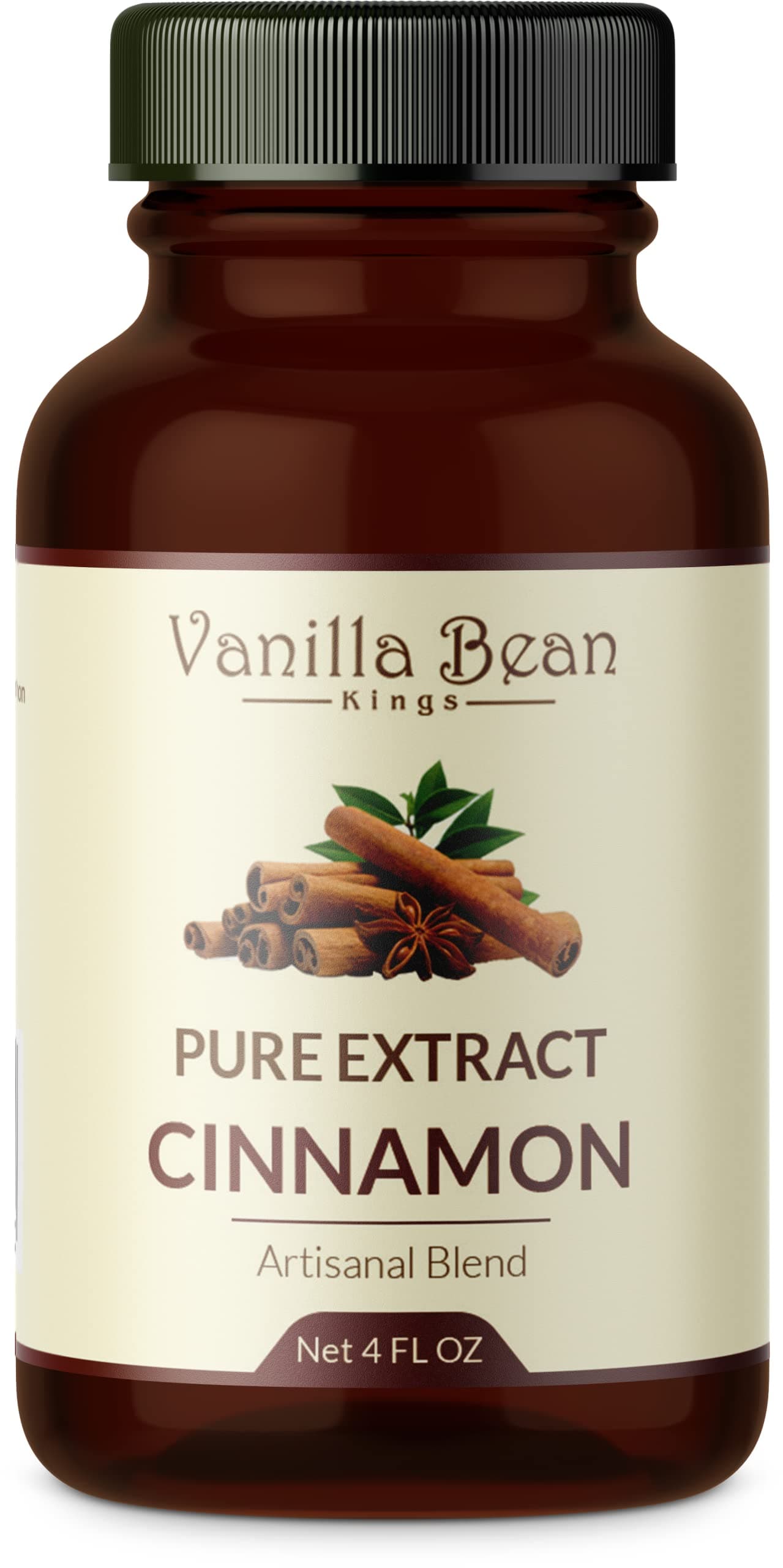Pure Cinnamon Extract for Baking and Flavoring - 4 OZ - Premium Quality Natural Flavors for Baked Goods, Desserts, & Cooking