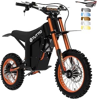 Tuttio Soleil01 Electric Dirt Bike, 2000W-37MPH-21AH Electric Motorcycle, 14"/12" Off-Road Dirt Bike, 18-43Miles Long Range Ebikes with for 3-Speed Modes for Adults Teens 13+ (USA Warehouse)