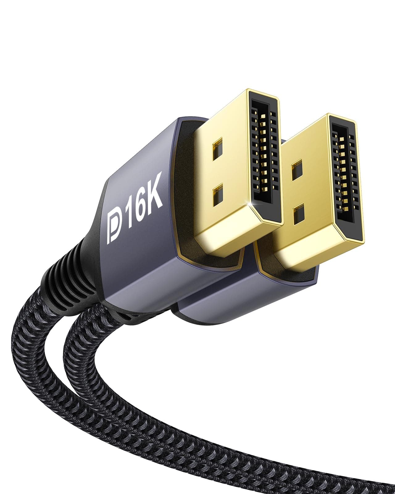 Stouchi 16K DisplayPort Cable 2.1 DP2.1 Cable [16K@60Hz, 10K@60Hz,8K@120Hz,4K@240Hz 165Hz 144Hz] Support 80Gbps HDR HDCP 2.2 DSC 1.2a FreeSync G-Sync DisplayPort2.1 Cable for Monitor -1.2M/ 4ft