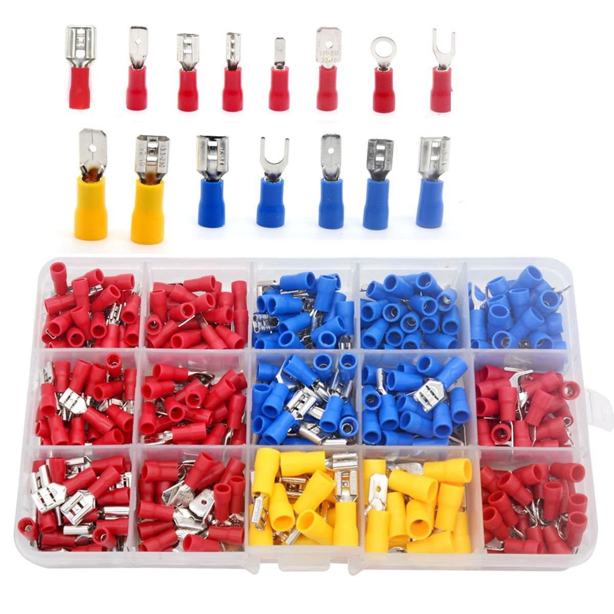 Dehao 368PCS Terminals Connector/Crimp Connector Electric Range Connector Flat Plug Sto? L? Tverbinder Set Terminals Connectors