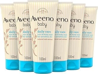 Aveeno Baby Daily Care Hair and Body Wash, Sensitive Skin, 6 x 100 ml