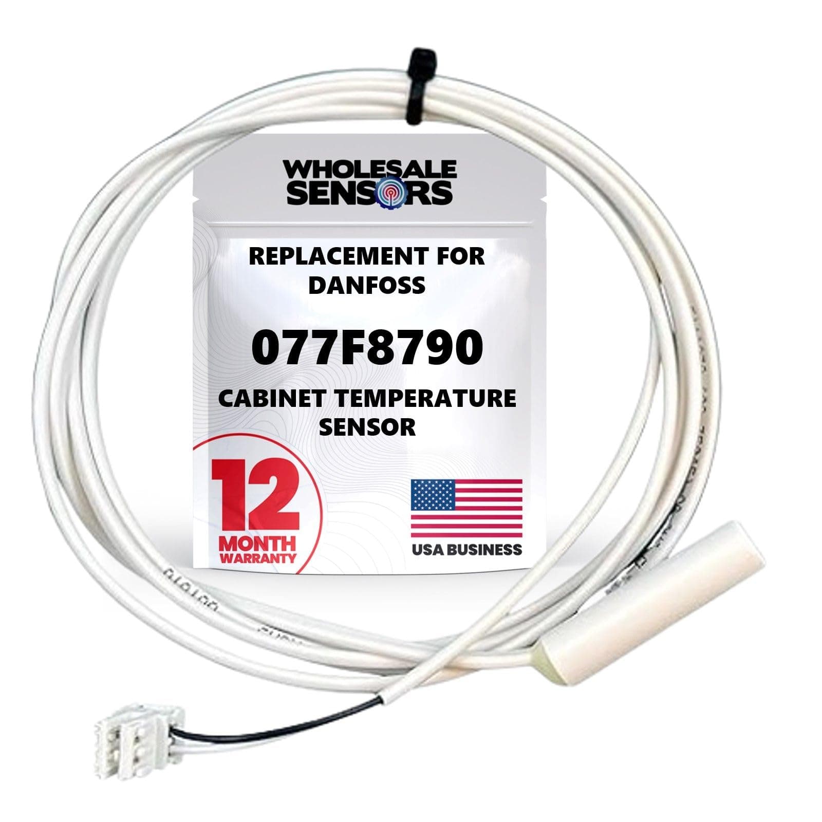 Danfoss 077F8790 ETN Cabinet Replacement Temperature Sensor 59"(1.5M) Cable 12 Month Warranty