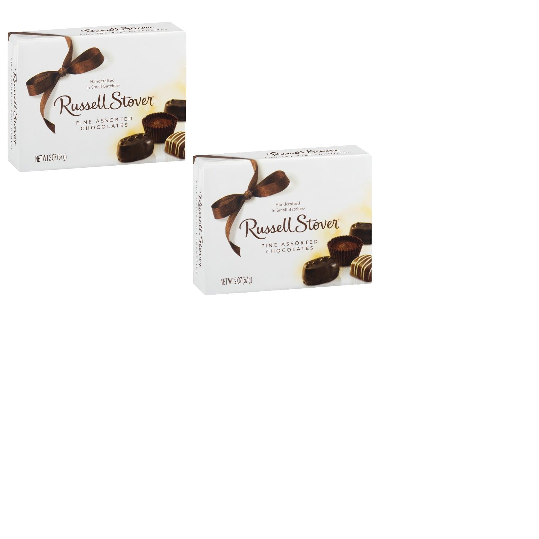 Russell Stover Fine Assorted Chocolates Handcrafted in Small Batches 2oz(pack of 2)