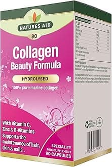 Collagen Beauty Formula With Vitamin C, B & Zinc |For Maintenance Of Normal Hair, Skin & Nails | Supports Normal Collagen Formation In The Skin | Hydrolyzed | 90 Vegetable Capsules