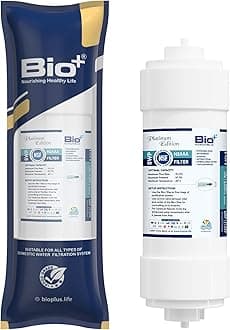 8" x 2.5" Alkaline and Mineral Water Filter Cartridge for Ro Water Purifier with antioxidant | White