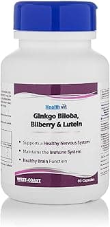 Healthvit Ginkgo Biloba with Bilberry and Lutein - 60 Capsules
