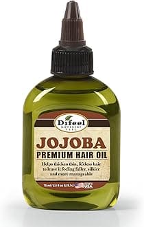 Difeel Premium Natural Hair Oil - Jojoba Oil, Treatment For Thinning Hair, For Soft, Silky & Moisturized Hair & Scalp, Reduces Hair Loss, Also Used As Body Oil, 70 g