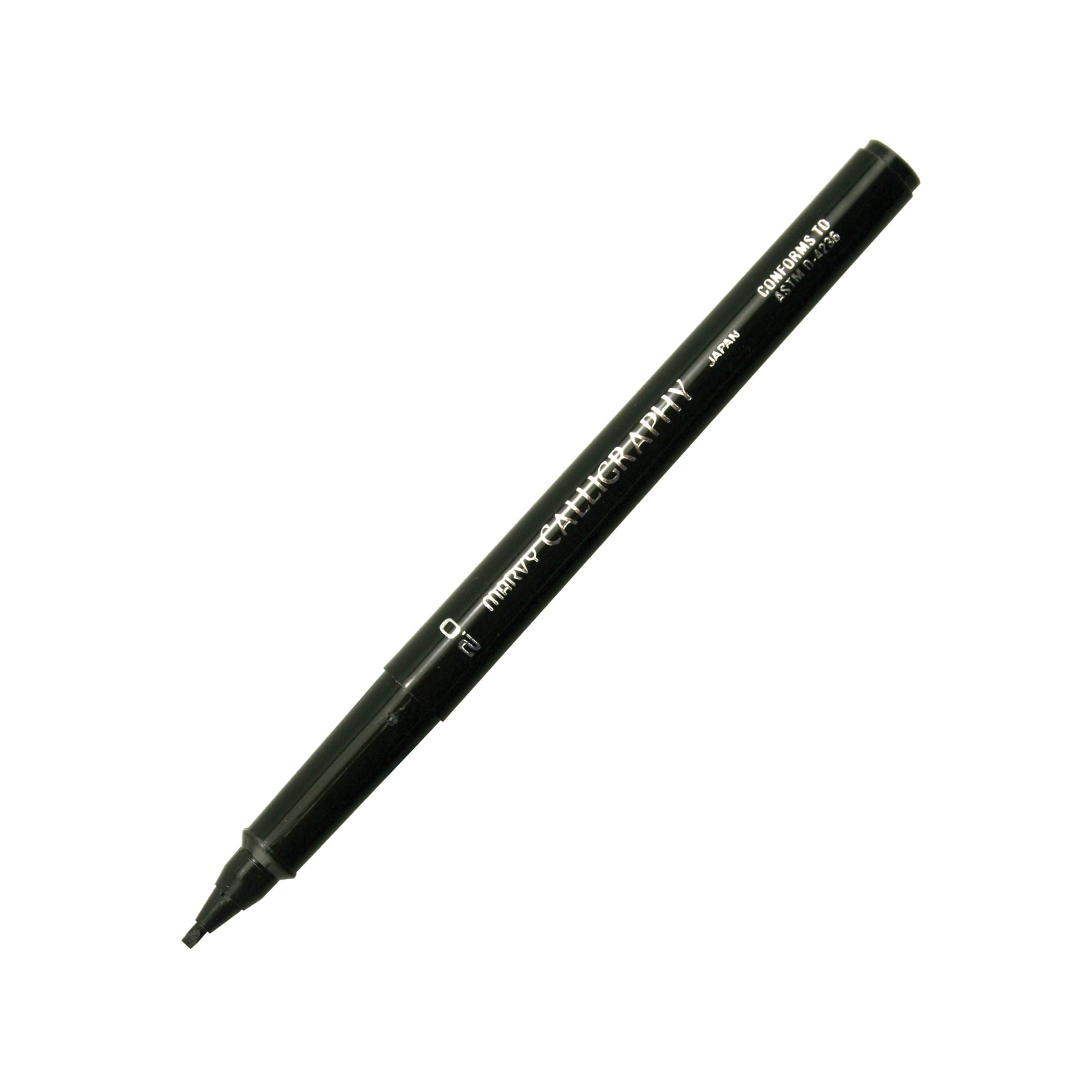 Marvy Uchida 6000 Calligraphy Pens Black 2.0 mm fine [Pack of 12 ]