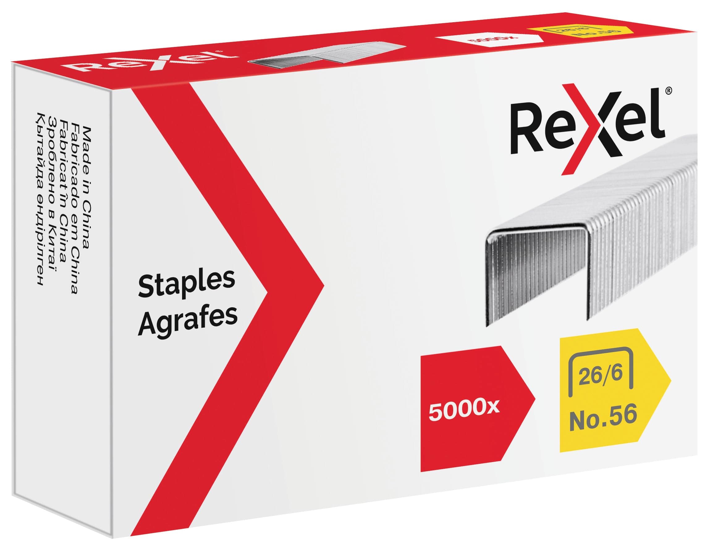 Rexel No.56 266 Staples for Standard Staplers, for Stapling Upto 20 Sheets, Use with Desktop Staplers and Pliers, 5000 Count (Pack of 1).