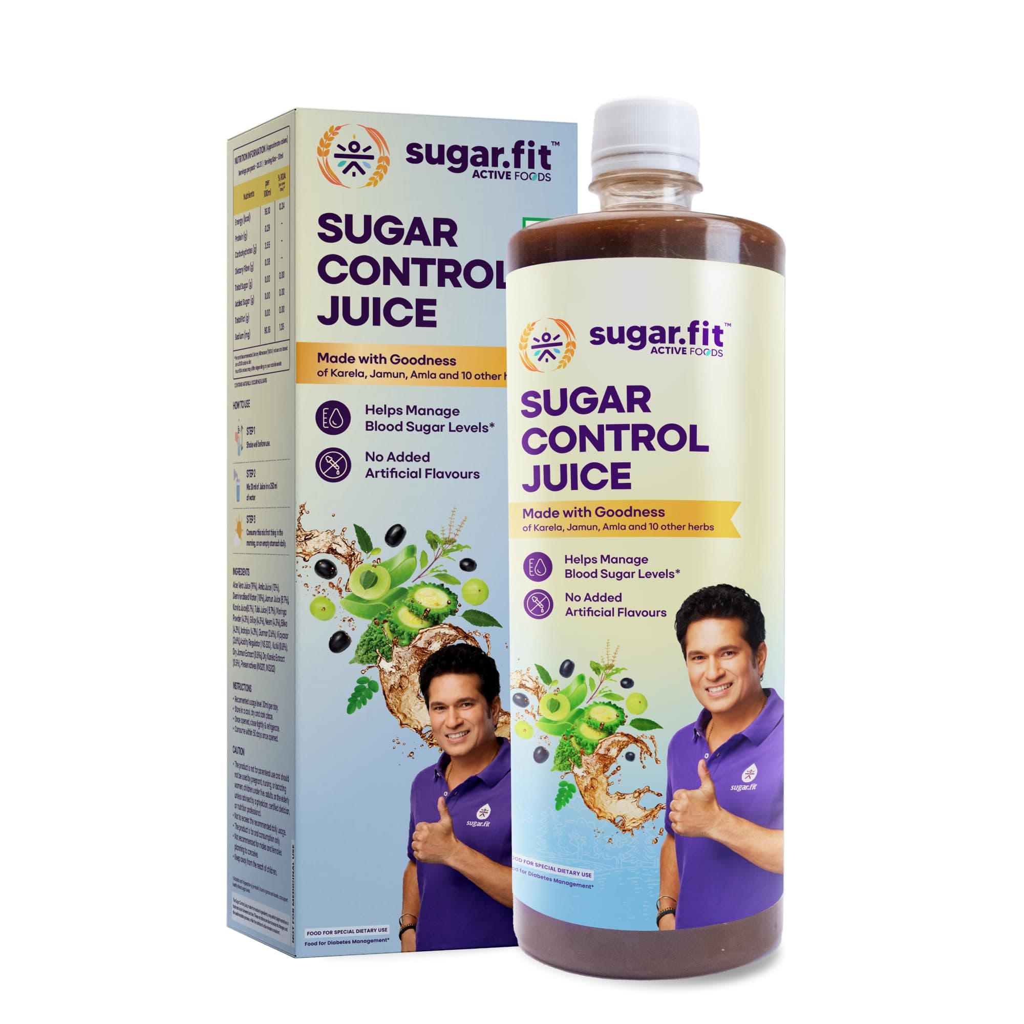Active Sugar Control Juice I 100% Ayurvedic Blend to Master Managing Your Sugar | Boosted with 13 Potent Ingredients | Formulated by Ayurvedic Experts