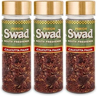 PANJON SWAD Calcutta Paan Mukhwas (3 X 100 Grams) | Meetha Paan Mukhwas | Hygienically Packed Traditional Sweet Pan Pachak | Tasty Mouth Freshener | After-Meal Snack | Dry Mukhwas, Pack of 3
