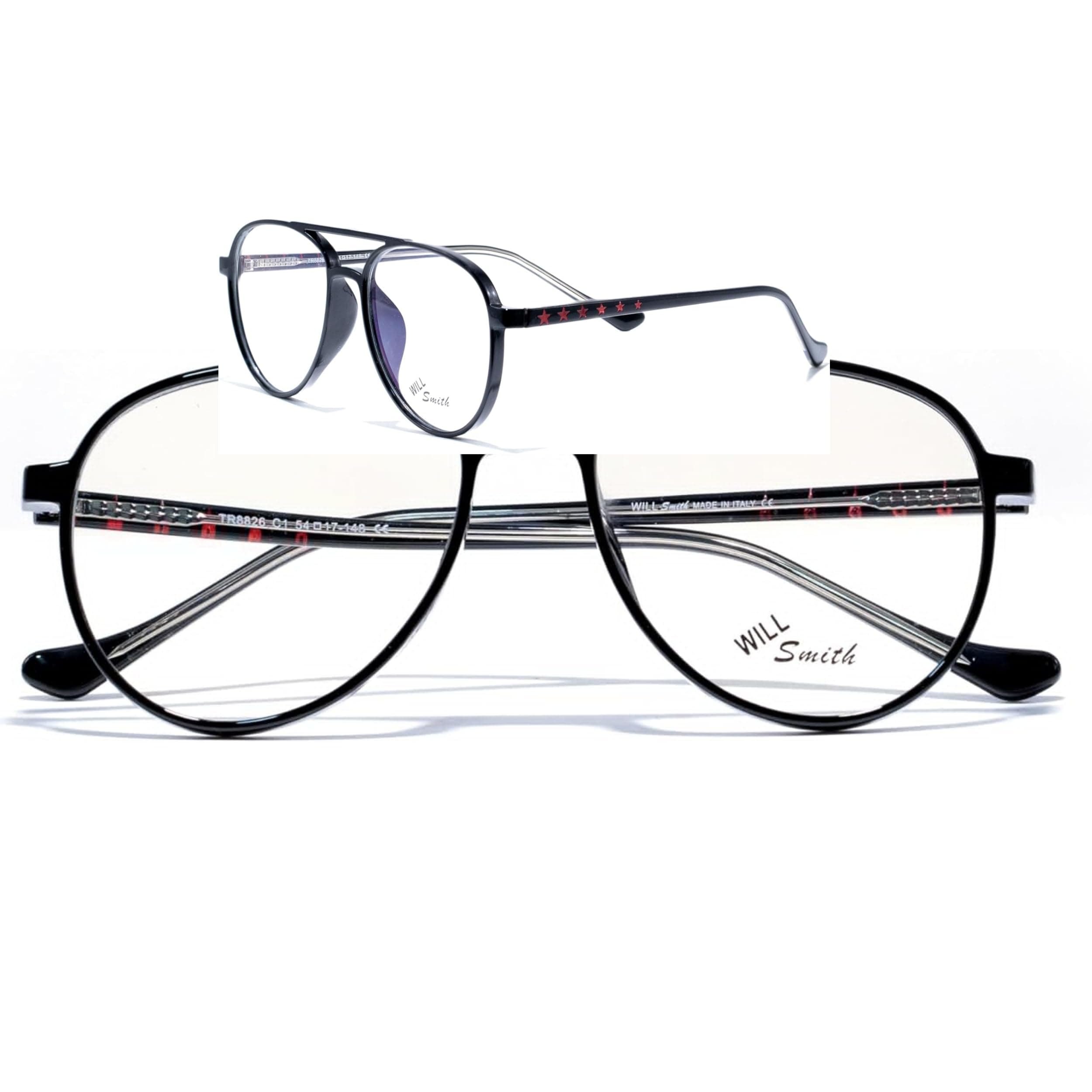 Will Smith TR8826 Unisex Aviator Optical Eyeglasses Frame for Men and Women | Stylish & Durable Design