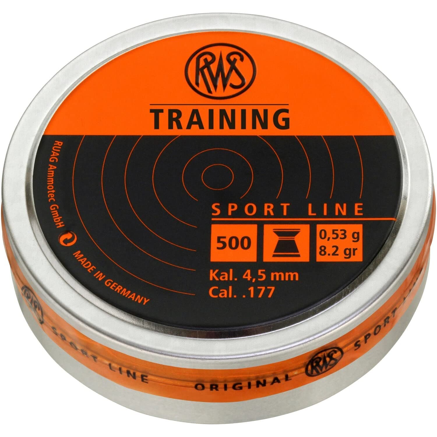 RWS TRAINING Airgun Pellets .177 (500) Flathead