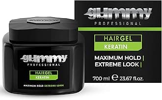 Professional Hair Gel – Maximum Hold with Keratin – Extreme Styling for Slick Back, Curly & Wet Look Hairstyles – Long-Lasting Hold & Shine – 700 ml / 23.5 fl. oz