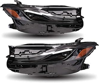 LED Headlights Assembly Compatible with 2024 2025 Toyota Camry LE SE 2.5L l4 Single Projector LEN Head Lamps Pair, Driver and Passenger Side, Replacement for 81150AQ010, 81110AQ010