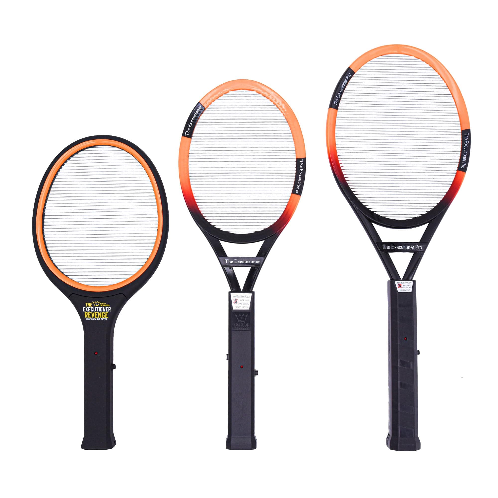 The Executioner Mosquito, Fly, Wasp, Bug, Insect Swatter/Killer and Bug Zapper Racket Single Layer for Most Efficient Zapping Indoor Outdoor Long Handle (Pack of 3)