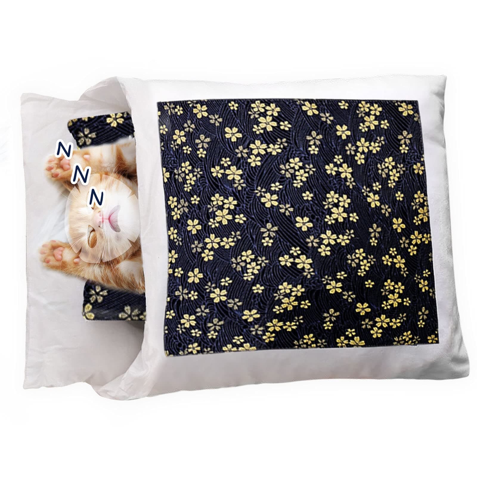 NIBESSER Cat Sleeping Bag, Self Warming Cat Bed Cave, Covered Cat Bed for Indoor Cats, Small Pet Bed, Cozy Kitten Bed, Cute Cat Bed with Removable Pillow, Soft Pet Mat, Machine Washable Pet Cave Bed