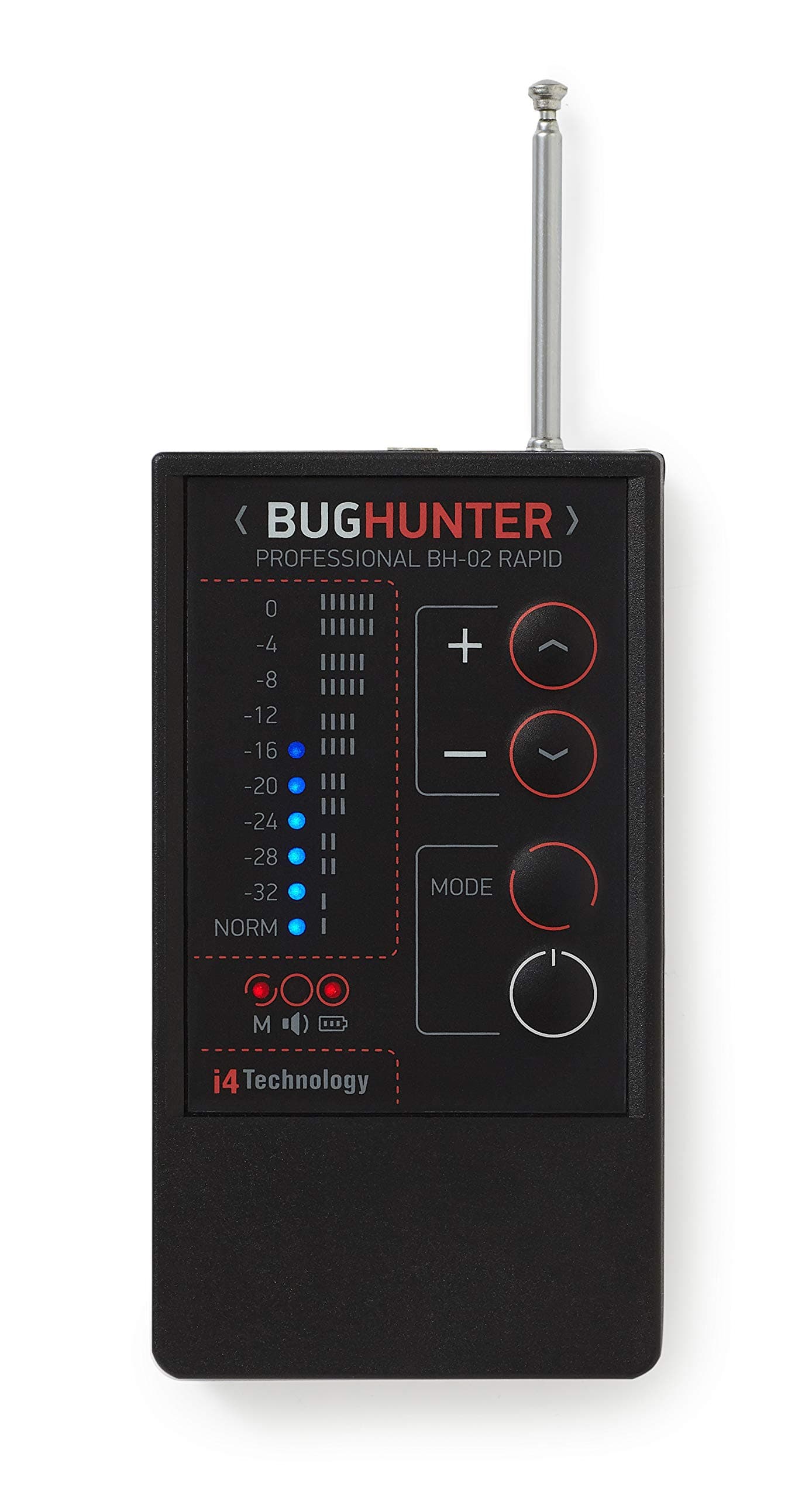 Anti Spy Bug Detector | Professional RF Signal Detector | High Sensitive Spy Bug Sweeper | Search for GPS Tracker, Mobile Phones, Wi-Fi, 3G, 4G, GSM, Wireless Camera | i4 Technology BH-02
