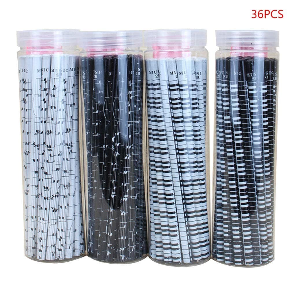 Yevison 2B Pencil,36pcs Musical Note Standard Round Pencils for Stationery School Student Gift Durable and Useful