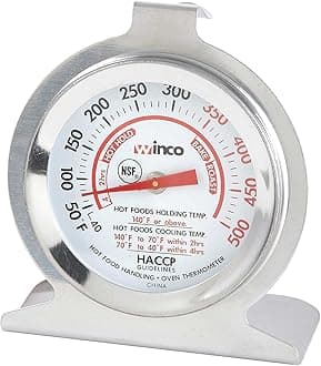 Winco 2-Inch Dial Oven Thermometer with Hook and Panel Base (TMT-OV2)