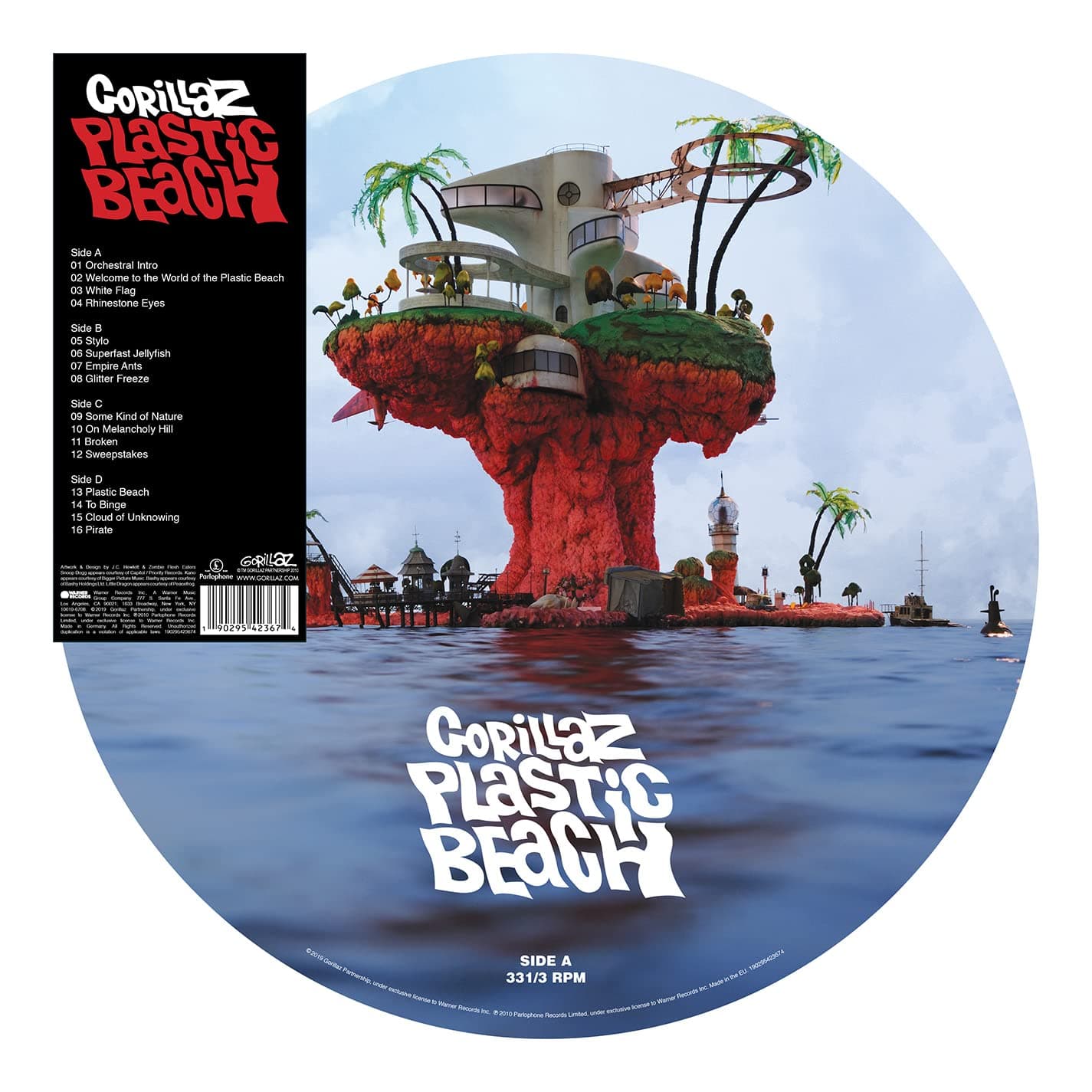 Plastic Beach Double picture discs, clear sleeve