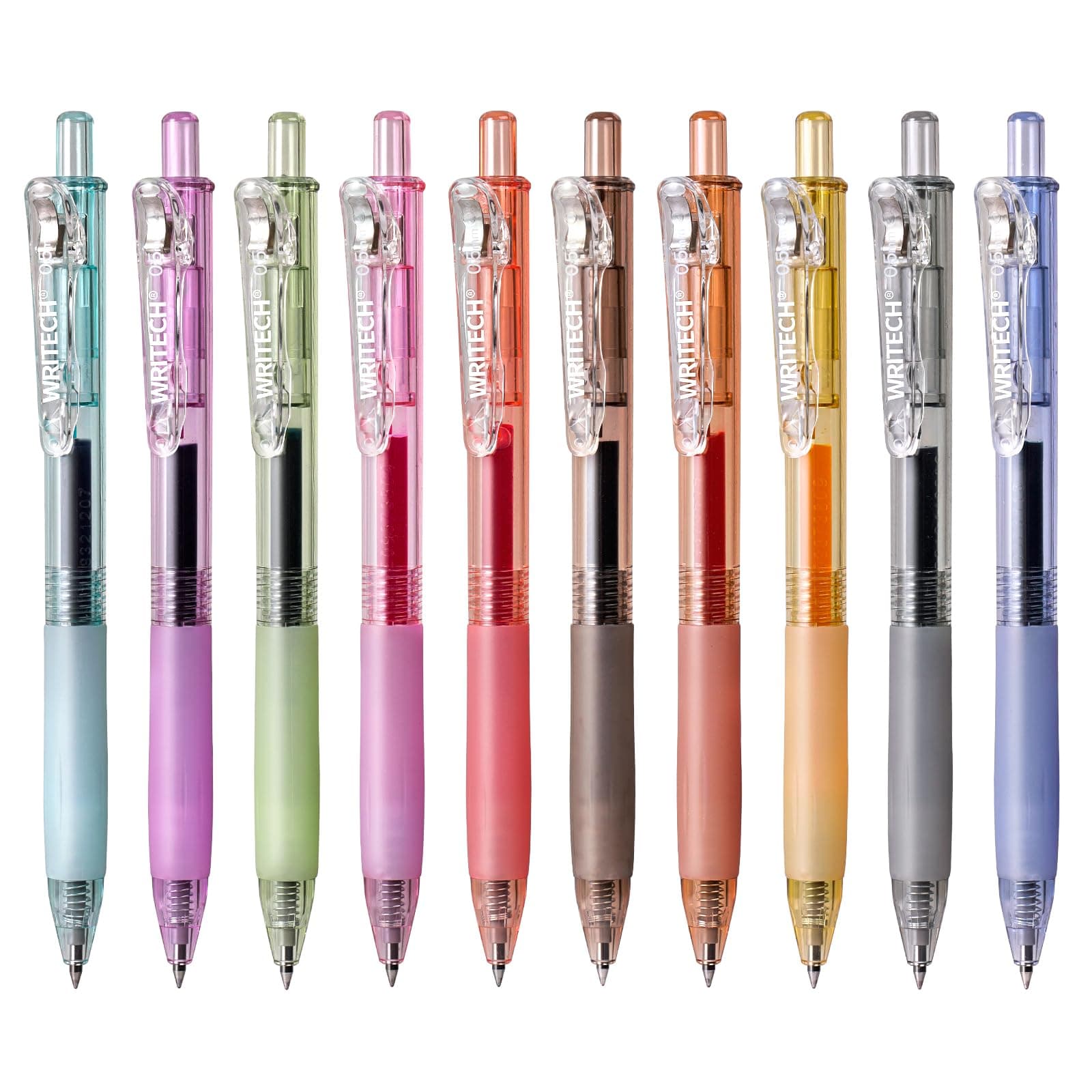 WRITECH Retractable Gel Pens Quick Dry Ink Pens 0.5mm Bullet Multicolor For Journaling, Drawing, Doodling, and Notetaking (Multicolor)