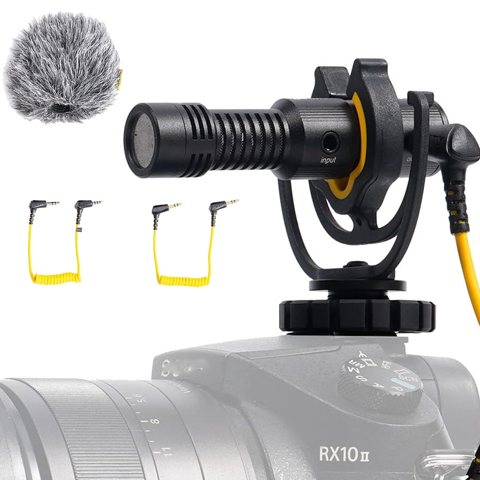 V-Mic D4 DUO Dual-Capsule Micro Camera-Mount Shotgun Microphone, Dual Mono/Stereo Recording, Plug and Play Mic with Rycote Shockmount for DSLRs, Camcorders, Smartphones