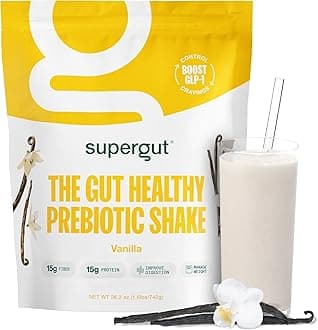 Prebiotic Shakes, Meal Replacements, Boost Glp-1, High Protein & Fiber, No Added Sugar, Keto Foods, Meal, Snack (Vanilla, 14 Servings)