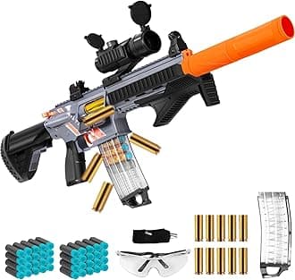 Bugrtey Sniper Rifle Shell Ejecting Toy Gun with 40 Soft Bullets 1 Scope 10 Shells, Soft Bullet Toy Guns for Outdoor Shooting Games Toys for Christmas Halloween Birthday Gifts